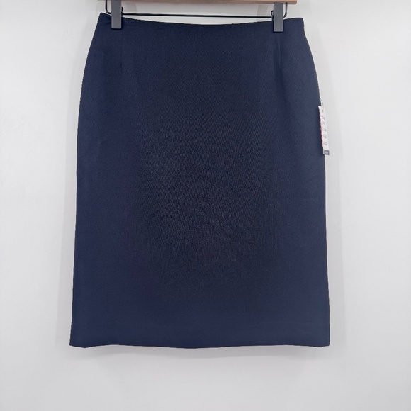 Brook Taverner Skirt Women 8R NEW Blue Pencil Straight Office Career Pluto - Picture 1 of 12